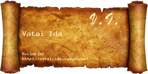Vatai Ida névjegykártya