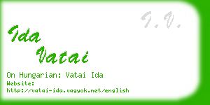 ida vatai business card